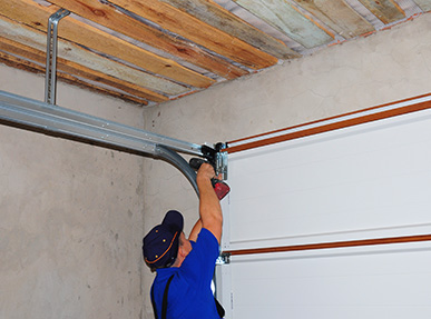 Garage Door Repair being done