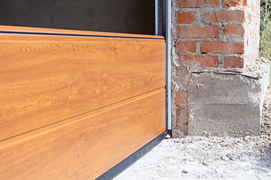 Wooden garage doors installation